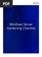 Windows Server Hardening Checklist