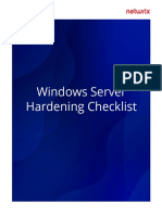 Windows Server Hardening Checklist