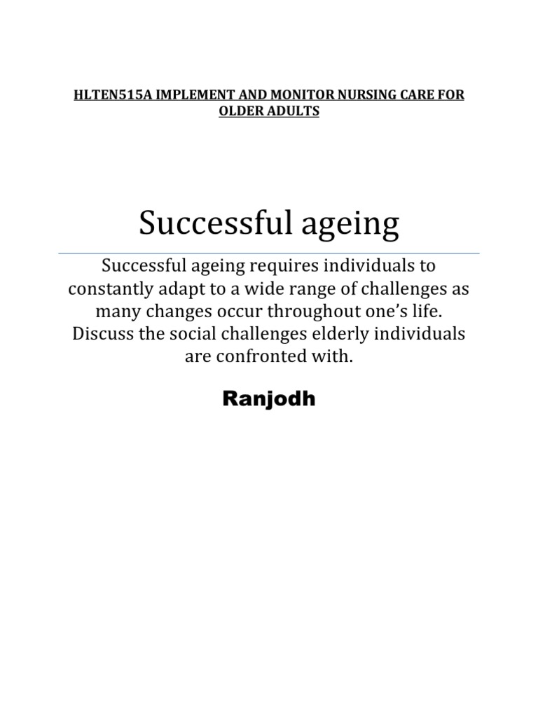 getting older essay