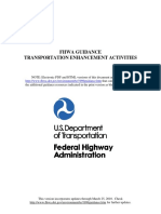 FHWA Guidance on Transportation Enhancement Activities