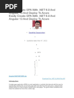 Easily Create SPA With .NET 6.0 and Angular 13 and Deploy To Azure