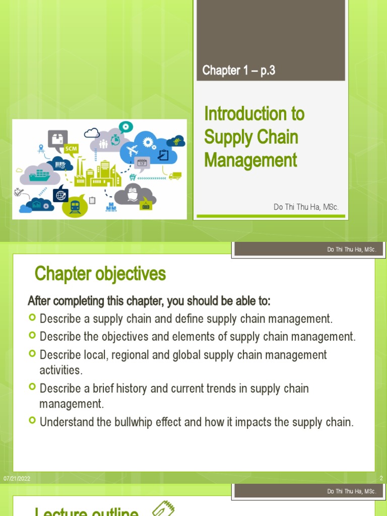 Chapter 1 - Introduction To SCM | PDF | Supply Chain | Logistics