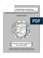 B.A. (Hons.) Political Science Semester-II Syllabus