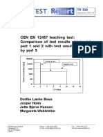 CEN EN 12457 Leaching Test: Comparison of Test Results Obtained by Part 1 and 2 With Test Results Obtained by Part 3