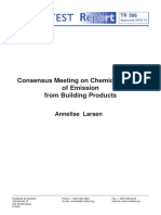 NT TR 506a Consensus Meeting On Chemical Testing of Emission From Building Products (Nordtest Technical Report)