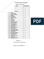 Daftar Hadir Penyuluh