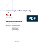 Guide to Graduate Study in Mechanical Engineering at MIT