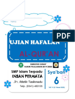 Ujian Hafalan Al-Qur'an Semester Genap Tahun Pelajaran 2019/2020