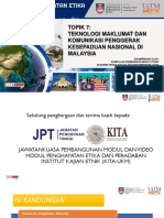 Topik 7 - Teknologi Maklumat Dan Komunikasi Penggerak Kesepaduan Nasional Di Malaysia