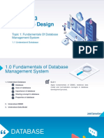 DFC20203 Database Design: Topic 1: Fundamentals of Database Management System