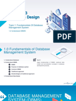 DFC20123 Database Design: Topic 1: Fundamentals of Database Management System