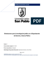 Orientaciones para La Investigación Jurídica en El Departamento de Derecho y Ciencia Política (v1)