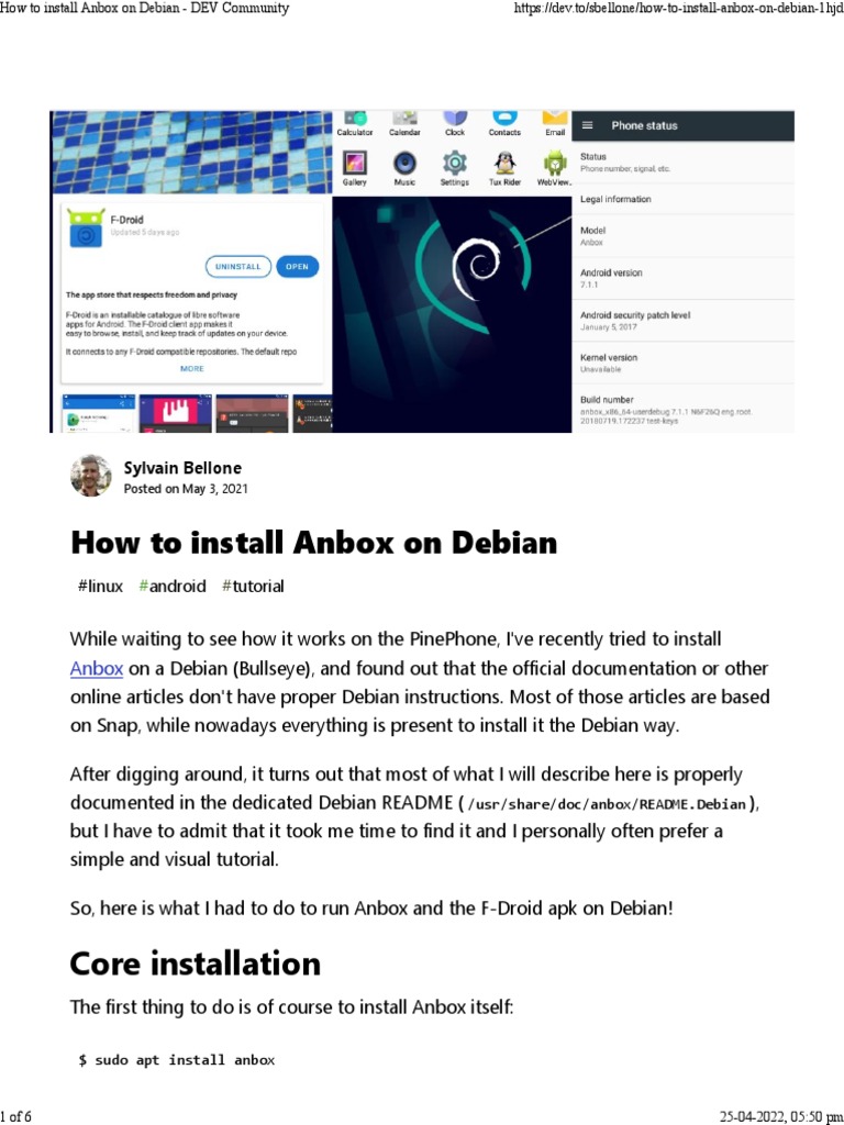 Install Anbox on Debian: A Guide | PDF | Software Development ...