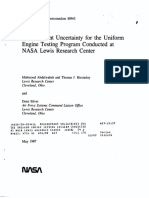 NASA Technical Memorandum 88943 Measurement Uncertainty for the Uniform Engine Testing Program