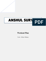Anshul Suryan: Workout Plan