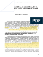 Teoría Lingüística y Gramática en El Aprendizaje Aprendizaje y en La Enseñanza de Ele - Anotações