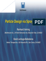 Particle Design via Spray Drying Techniques