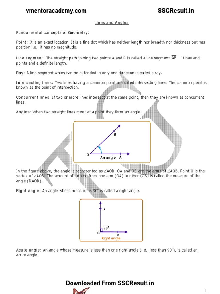 Geometry Notes PDF Circle Rectangle