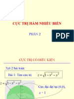 CỰC TRỊ HÀM NHIỀU BIẾN (phần 2)