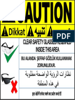 Caution - Clear Safety Glasses Required in This Area