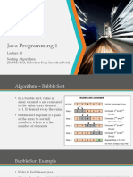 Java Programming 1: Sorting Algorithms (Bubble Sort, Selection Sort, Insertion Sort)