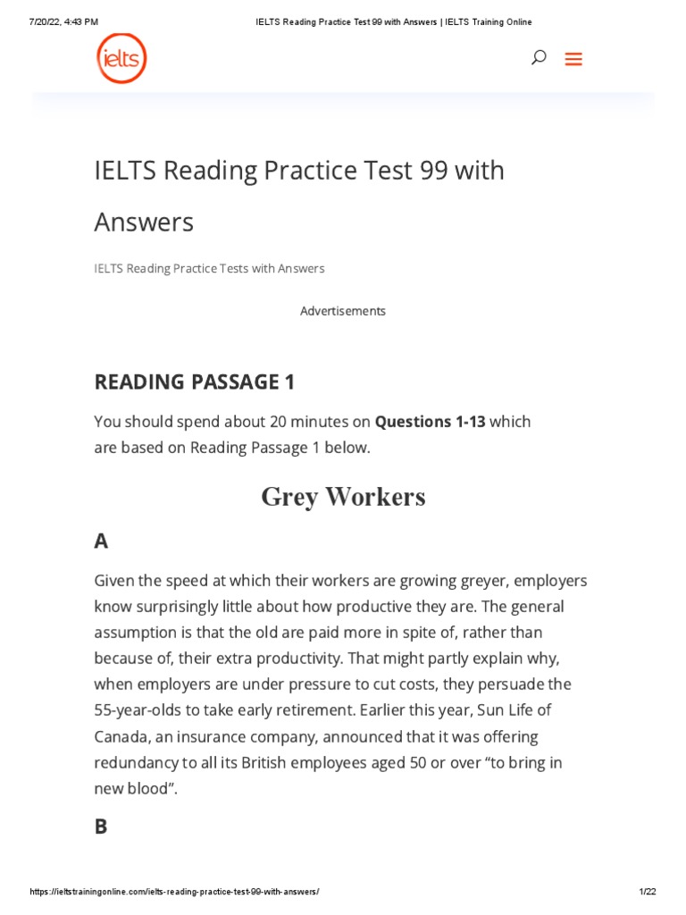 IELTS Reading Practice Test 99 With Answers Grey Workers PDF