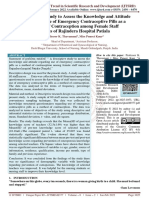 A Descriptive Study To Assess The Knowledge and Attitude Regarding Use of Emergency Contraceptive Pills As A Method of Contraception Among Female Staff Nurses of Rajindera Hospital Patiala