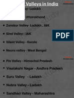 List of Valleys in India @tireless - Study