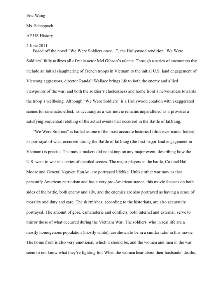 We Were Soldiers Essay Battles Military