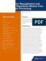 Guidelines For Management and Disposal of Hazardous Wastes From Polyurethane Processing