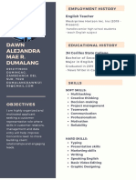 Dawn Alejandra Mae R. Dumalang: Objectives
