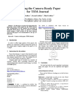 Instructions For The Authors and Template - TEM Journal