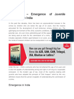 Introduction - Emergence of Juvenile Justice Act in India