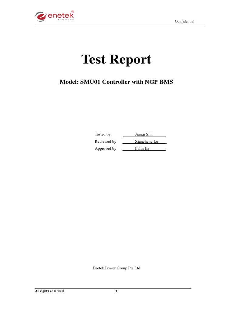 SMU01 Controller Test Report | PDF | Personal Computers | Electronics