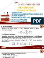 Pertemuan 11 Penerapan Fungsi Ekonomi