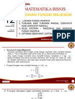 Pertemuan 12 Turunan Fungsi Majemuk