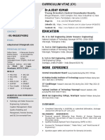 Work Experience: Curriculum Vitae (CV) Dr.A.Uday Kumar