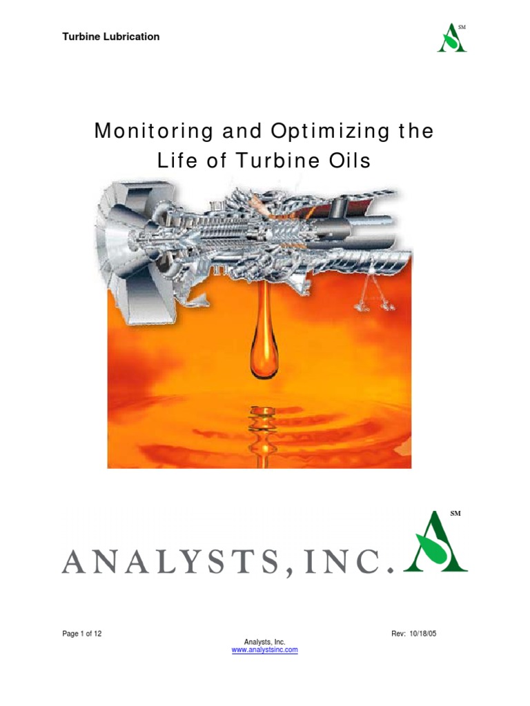 Turbine Oil Analysis | PDF | Motor Oil | Gas Turbine