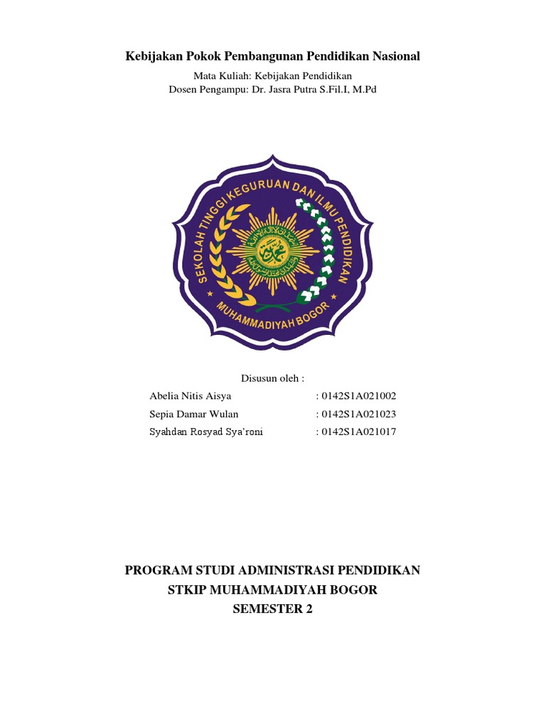 Kebijakan Pendidikan Nasional Pdf