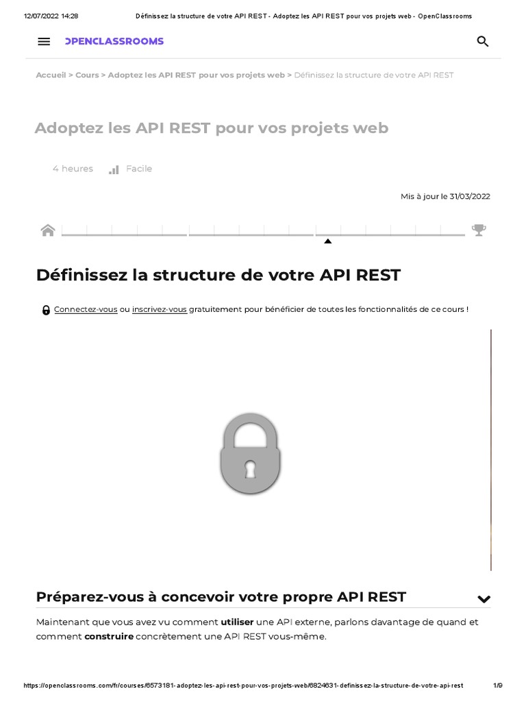 Définissez La Structure de Votre API REST - Adoptez Les API REST Pour ...