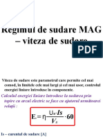 9regimul de Sudare MAG - Viteza de Sudare