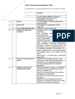 CON NDA CHK 01 2012 v1 Non Disclosure Agreement Checklist