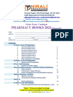 Pharmacy Books 2021: Order Form/ Catalogue