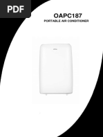 Omega Altise OAPC187 5.2kW Slimline Portable Air Conditioner User Manual