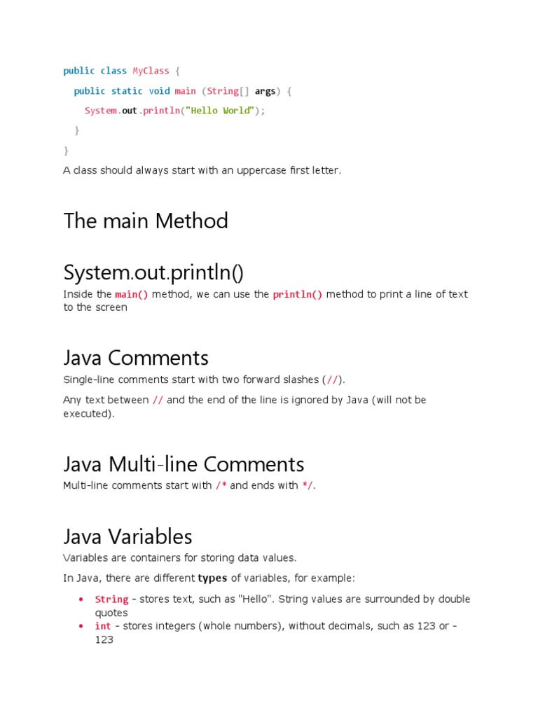 A Comprehensive Introduction to Java Fundamentals | PDF | Object ...
