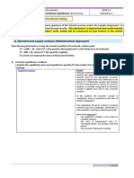 A. Demand and Supply Analysis (Mathematical Approach)