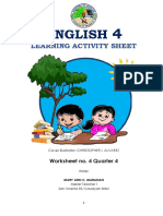 English: Learning Activity Sheet