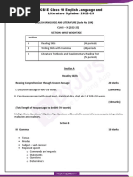Class 10 English Syllabus 2025-26 | PDF | Grammar | Reading Comprehension