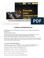 Limpeza de dispositivos e procedimentos para PVC Banco do Brasil pela Kabum