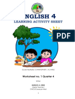 English: Learning Activity Sheet